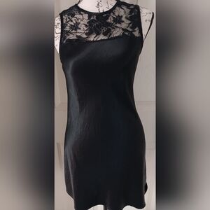 Y2K All that Jazz Black Lace Overlay Dress